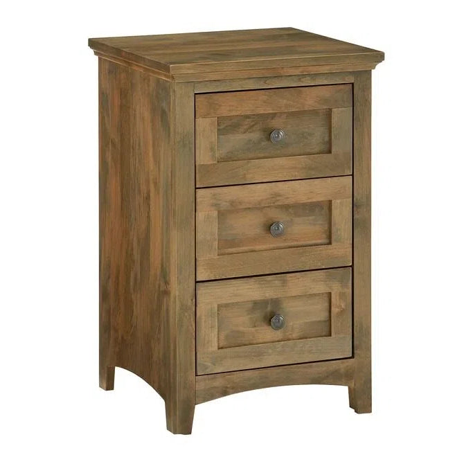 Comodino a tre cassetti in stile country