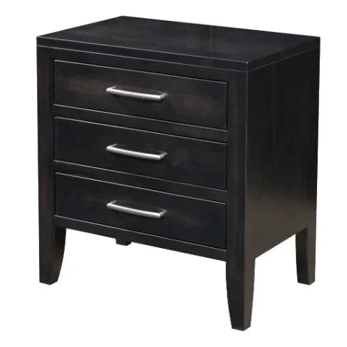 Comodino moderno e minimalista a tre cassetti