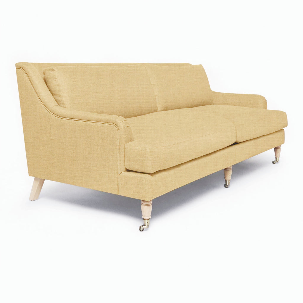 Raffinato divano in tessuto con rotelle