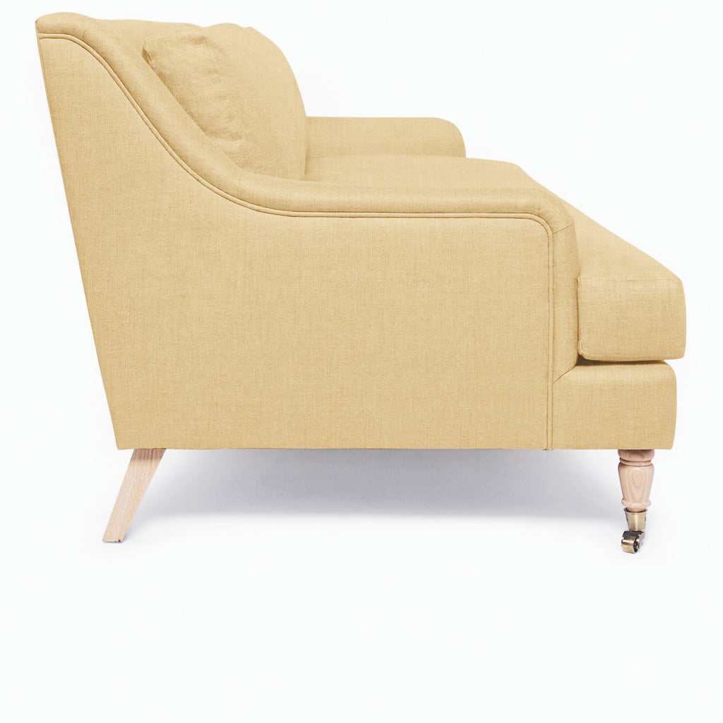 Raffinato divano in tessuto con rotelle