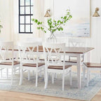 Sedie da pranzo in legno massello in stile country patchwork